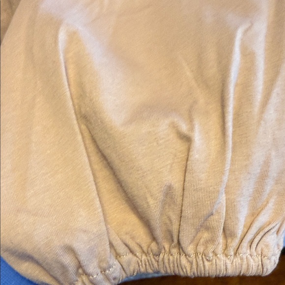 Easel Embroidered Blouse with Geometric Patterns in Tan and Orange - Picture 4 of 6